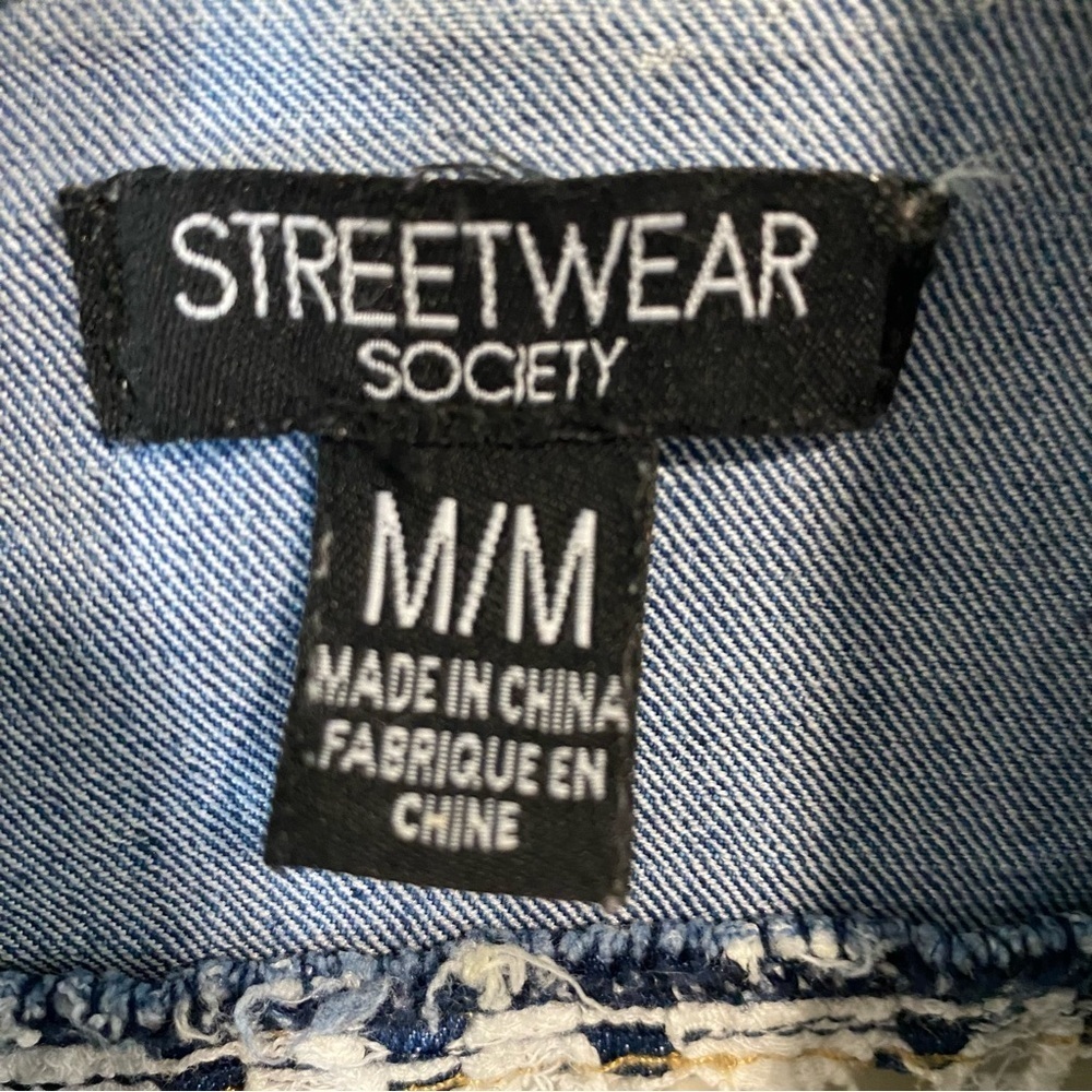Streetwear Society - Acid wash/Lace Crop denim vest - M China - Picture 5 of 7